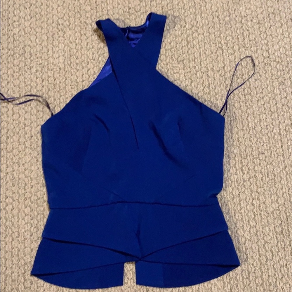 Keepsake the label Cobalt blue peplum top small